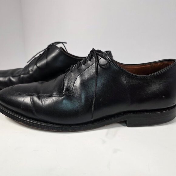 Allen Edmonds Delray Dress Shoes Men 10.5b Black Leather Split Toe Blucher USA Allen Edmonds  main image 2